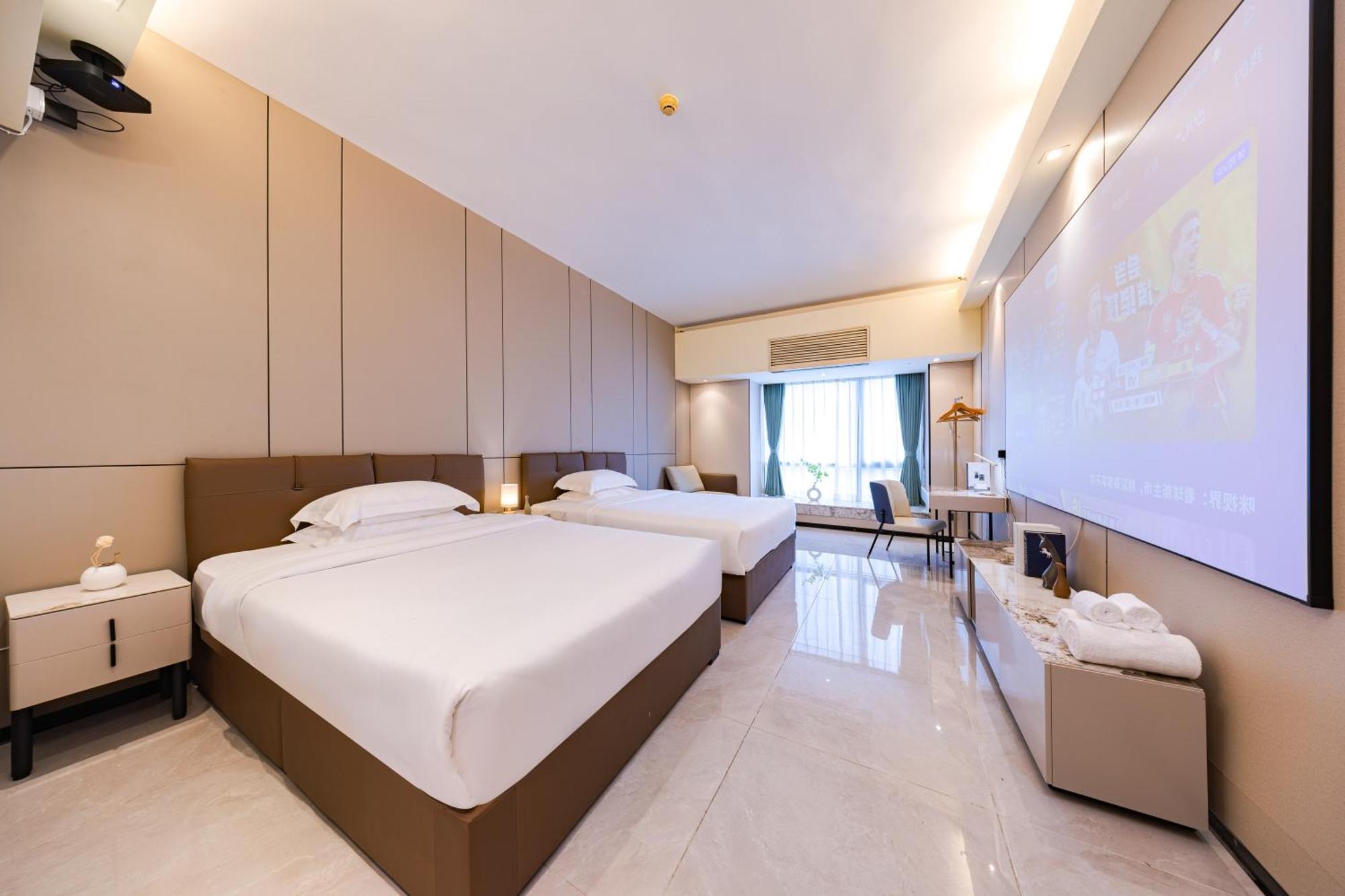 Yu Manju High-Floor Huge-Screen Audiovisual Hotel-Guangzhou Tower Zhujiang New Town Sports West Road Branch المظهر الخارجي الصورة